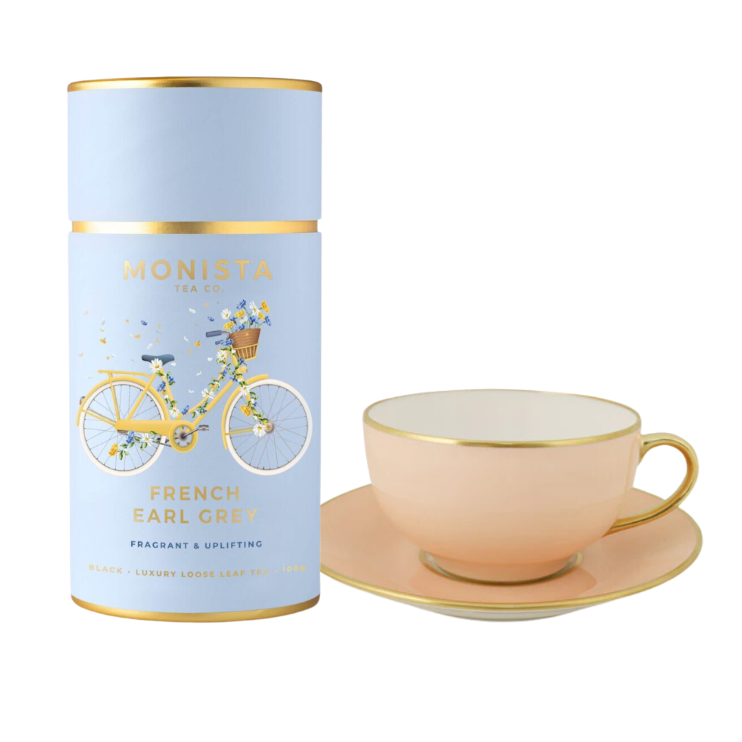 Malmaison - Limoge Rose Petal Teacup & Monista French Earl Grey Tea