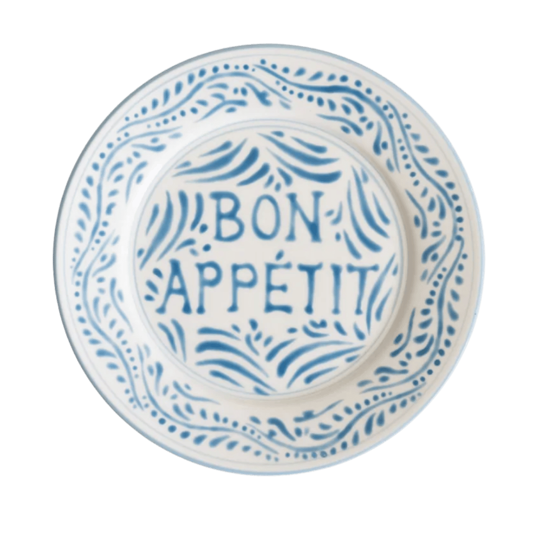 Blue & White Hand Painted Plate