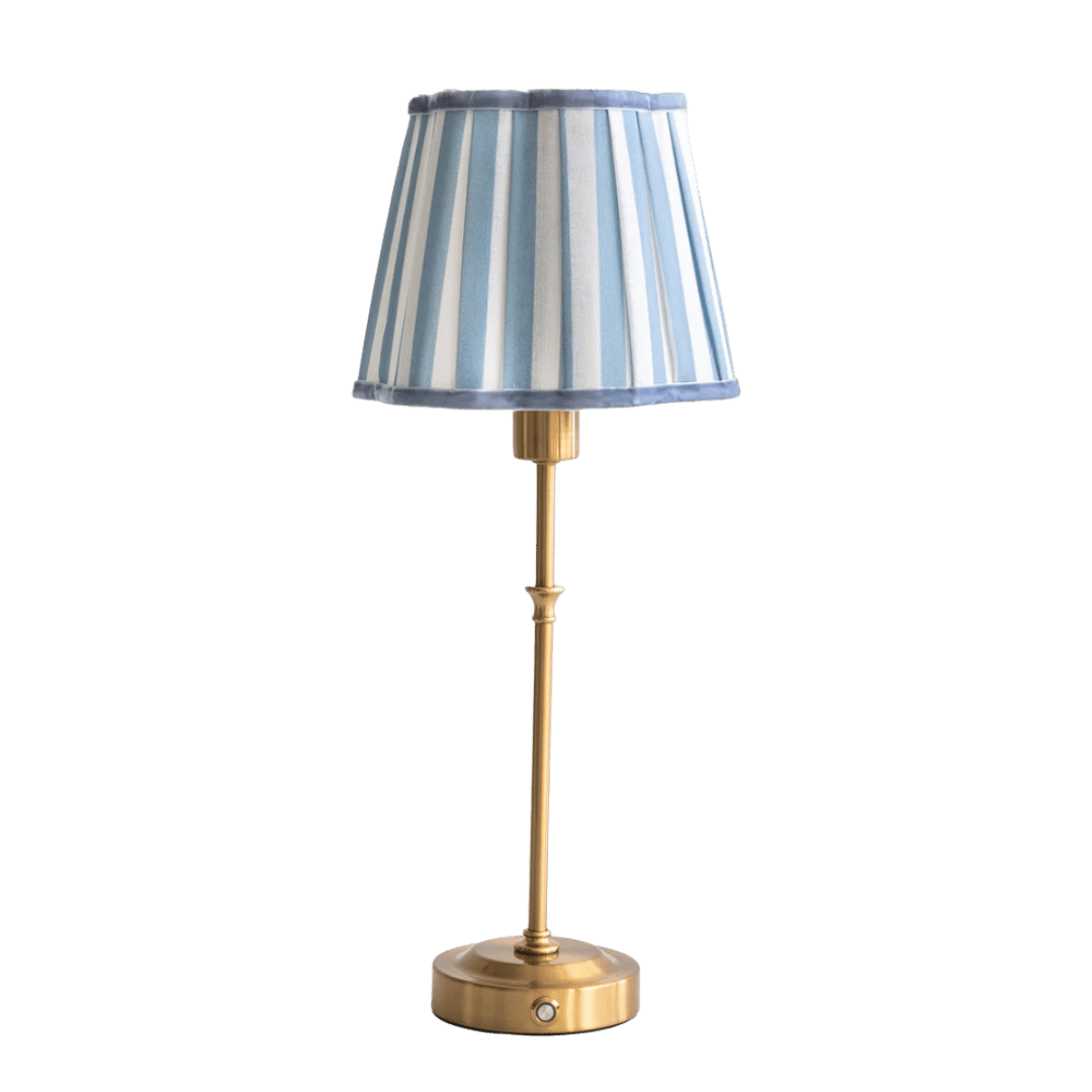 Blue & White Stripe Table Lamp