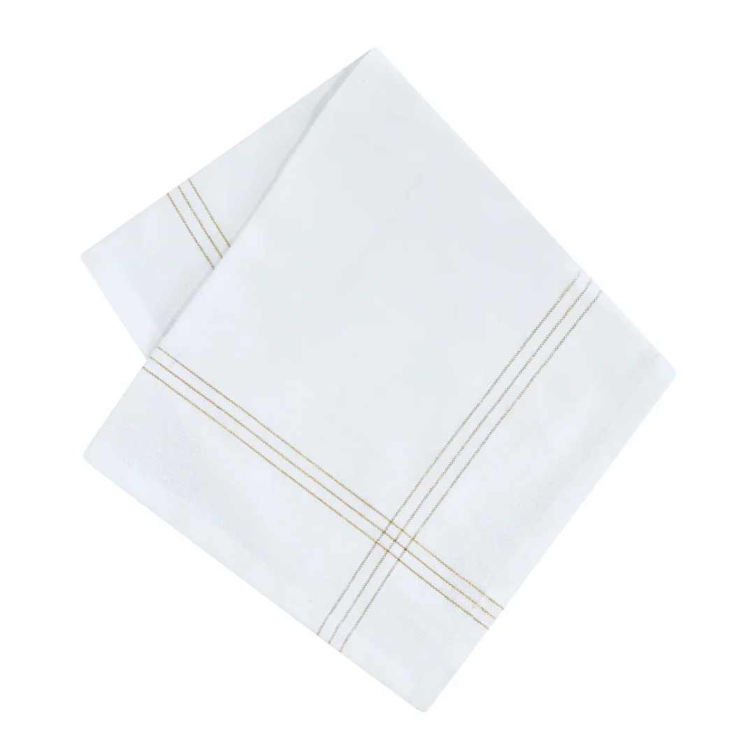 Christmas Napkins - Gold & White