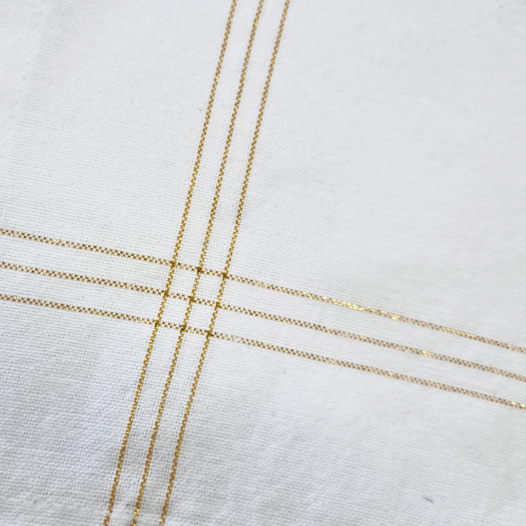 Christmas Napkins - Gold & White