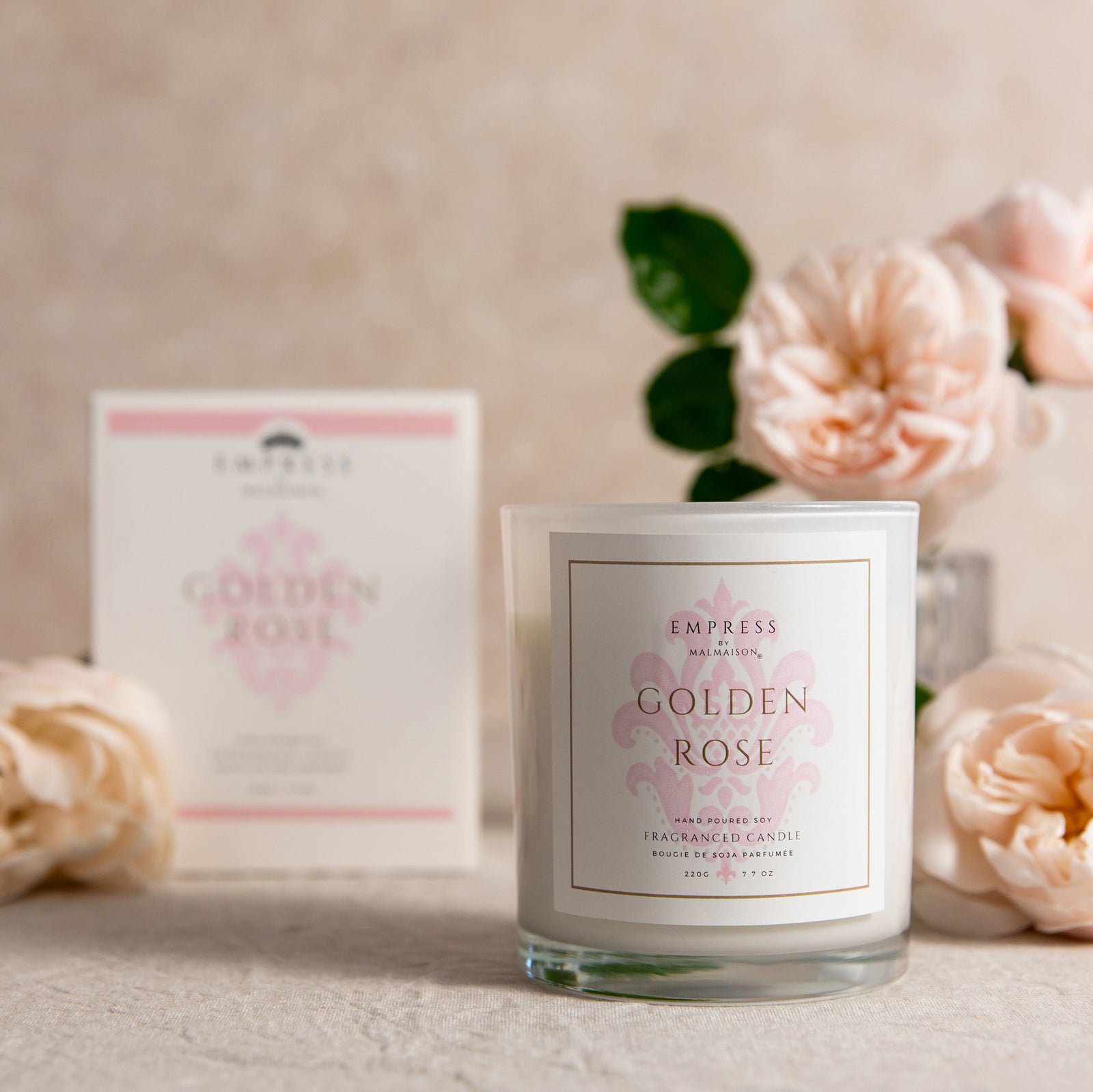 Golden Rose Soy Candle