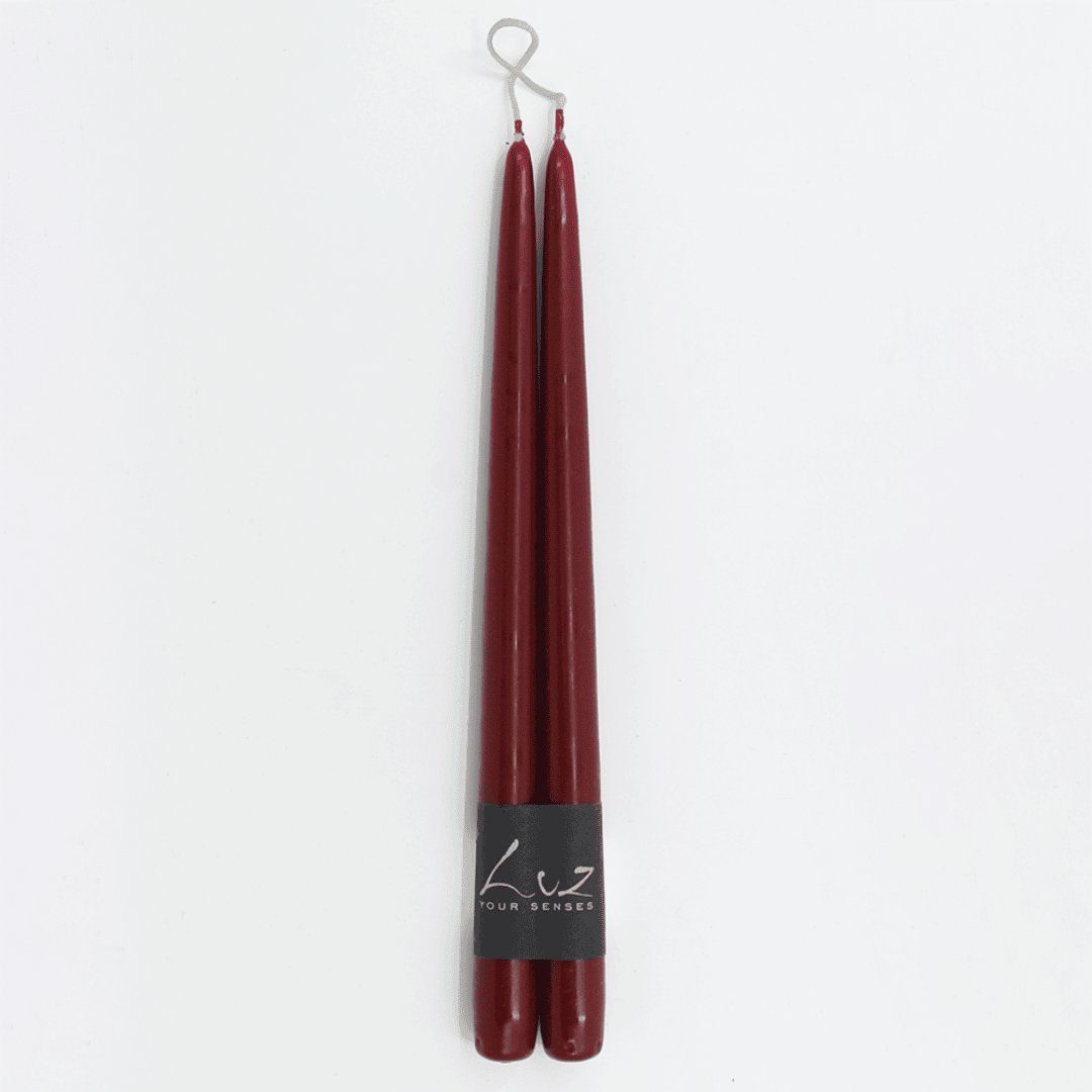 Taper Candles - Luz - Plum Colour