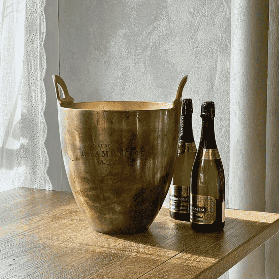 Cuvee de Prestige Champagne & Wine Bucket large styled with champagne bottles