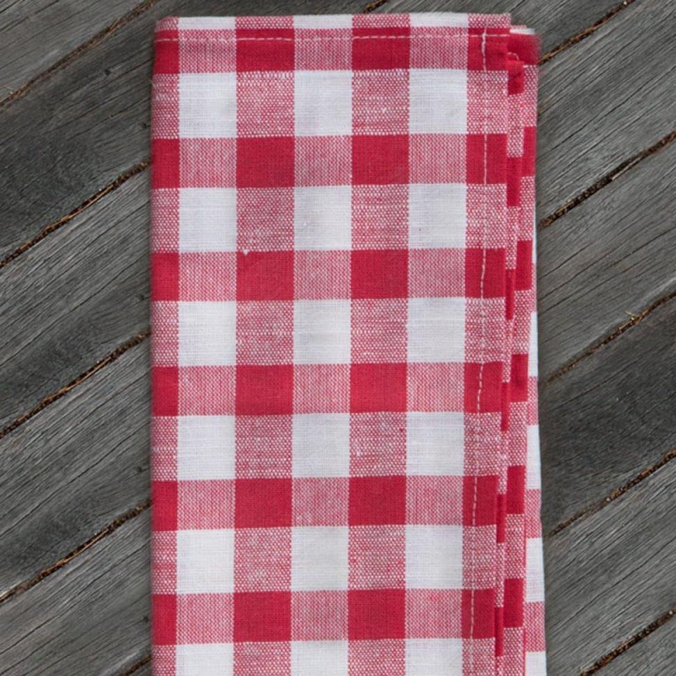 Provincial - Red Check Tablecloth - 150 x 150 - Malmaison