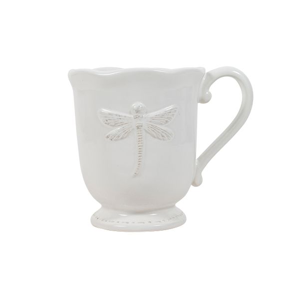 French Country Dragonfly Dinner Set styled on rustic French table