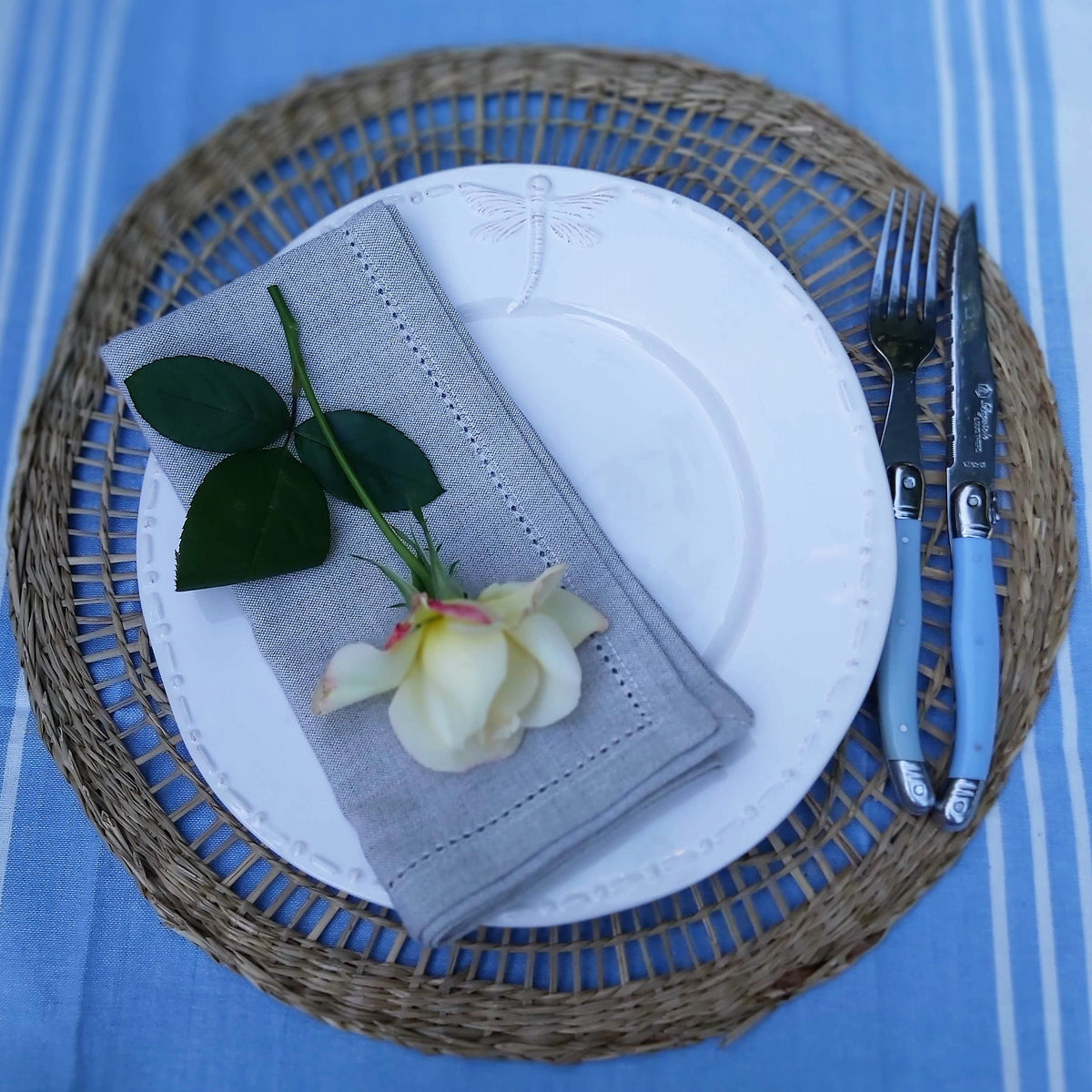 French Country Dragonfly Lunch Plate