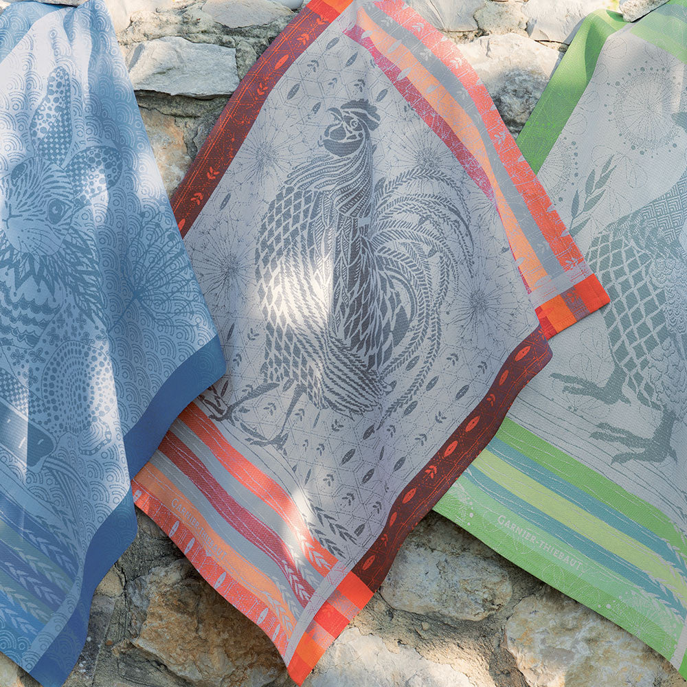 Garnier-Thiebaut Tea Towel - Coq Orange