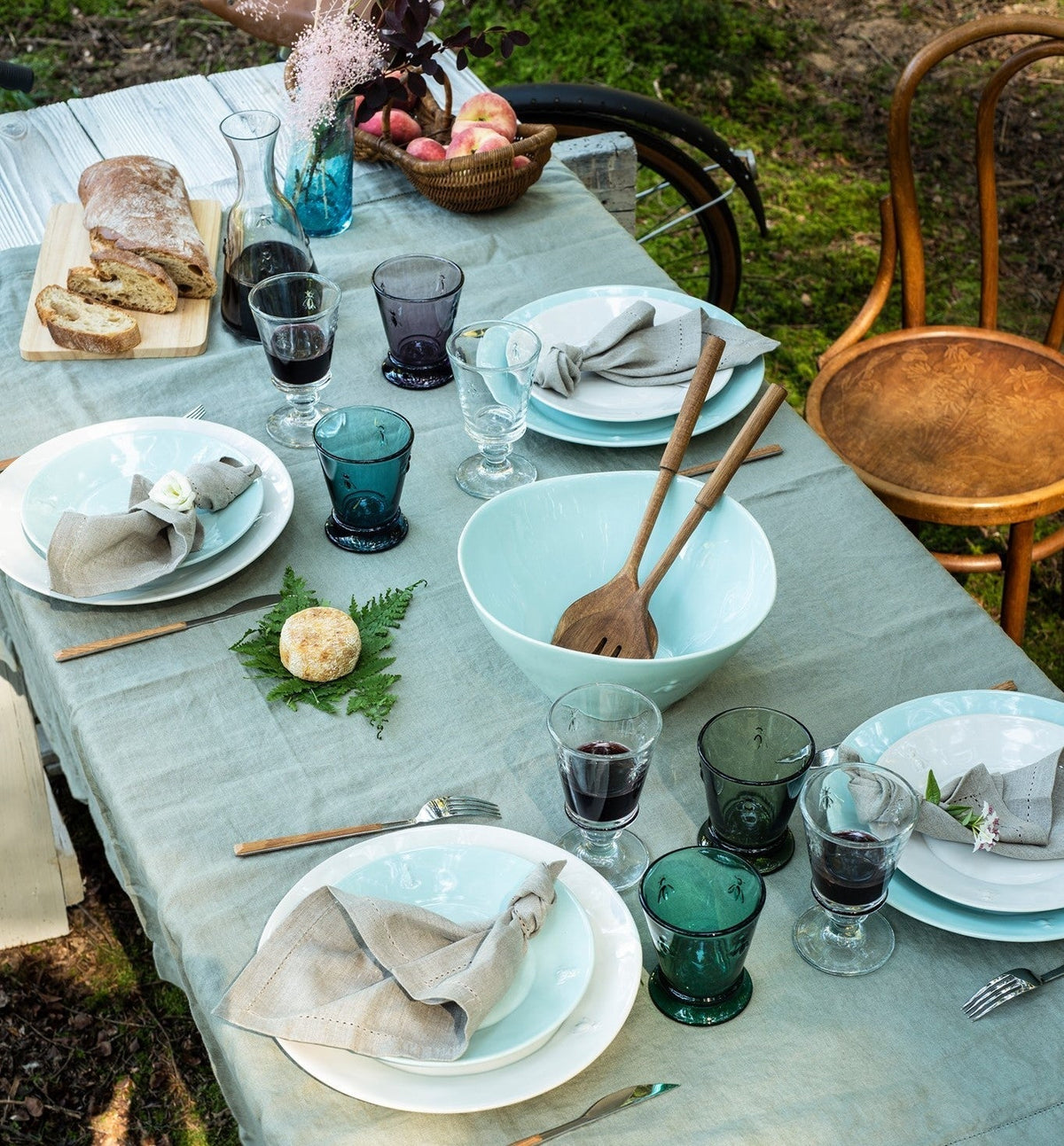 La Rochere - Bee Ceramic Dessert / Side Plate - Bleu - SET OF 4