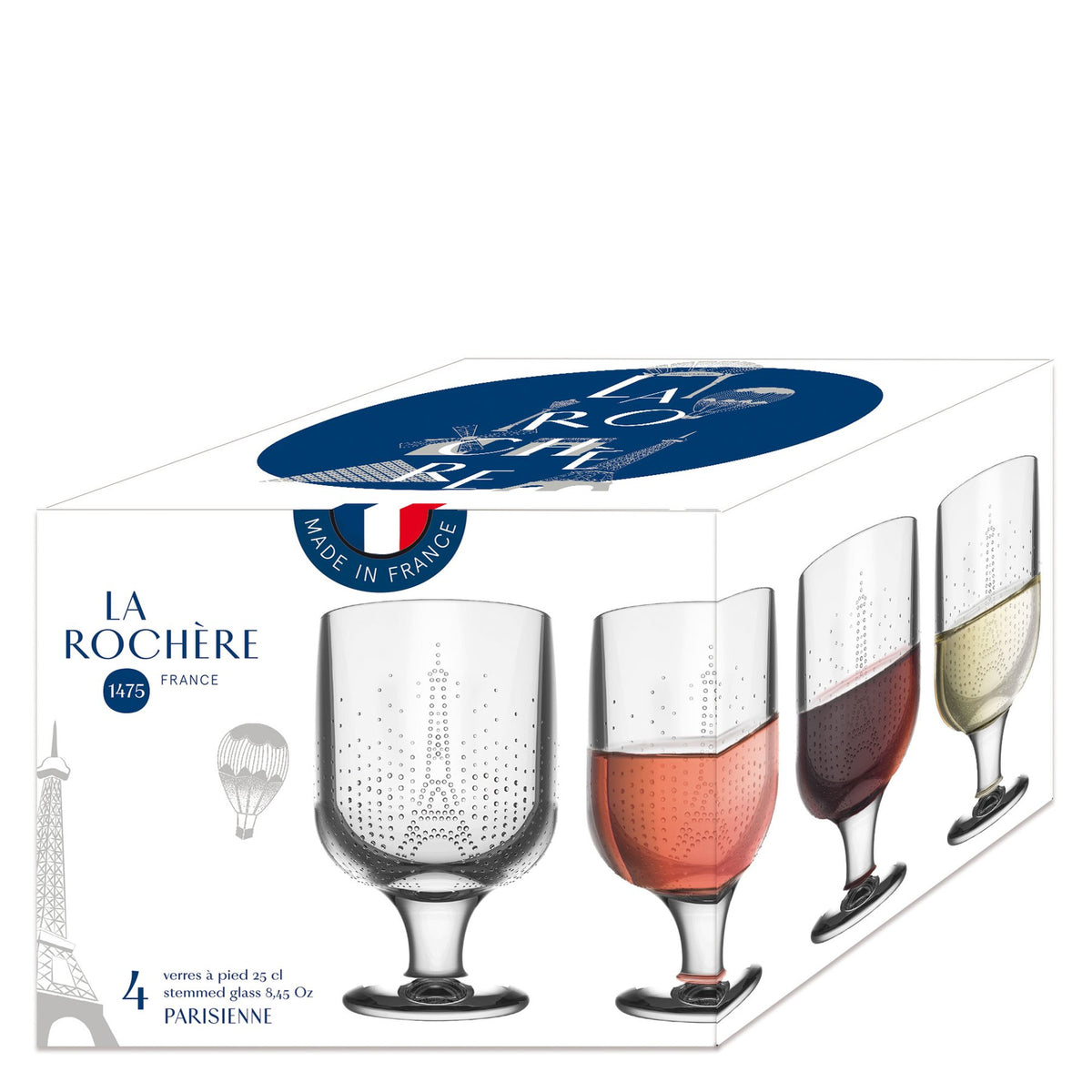 La Rochere - Parisienne Wine Glass - Set of 4 - Gift Boxed (Limited)