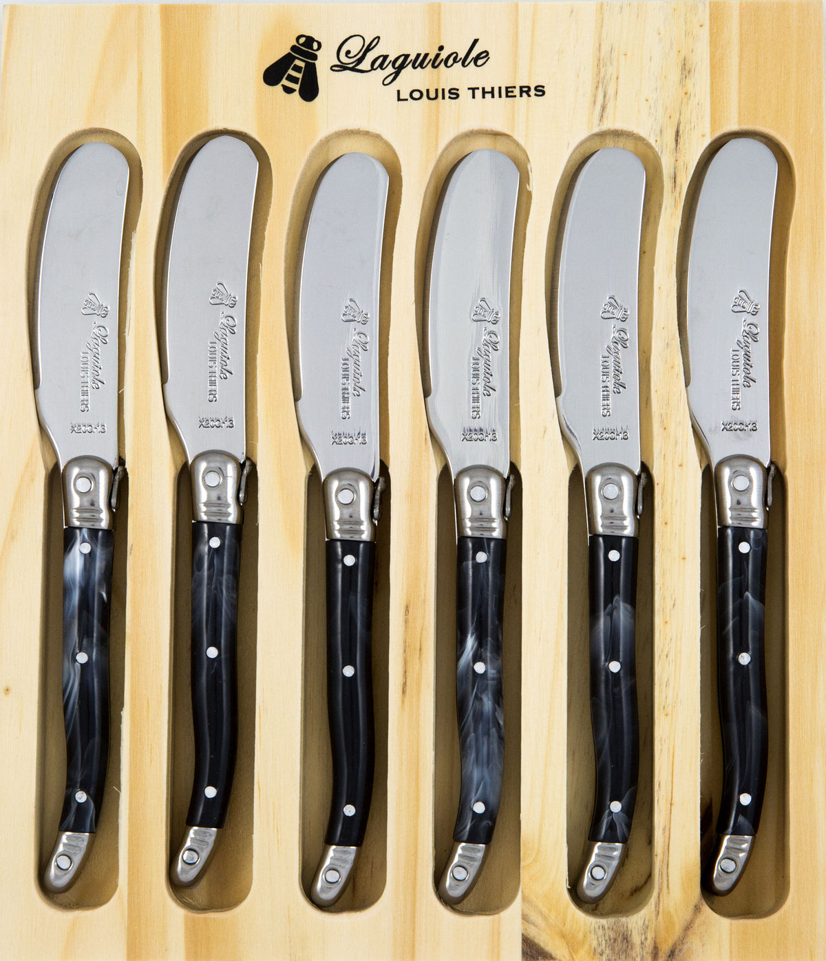 Laguiole Pate Knife Set Black