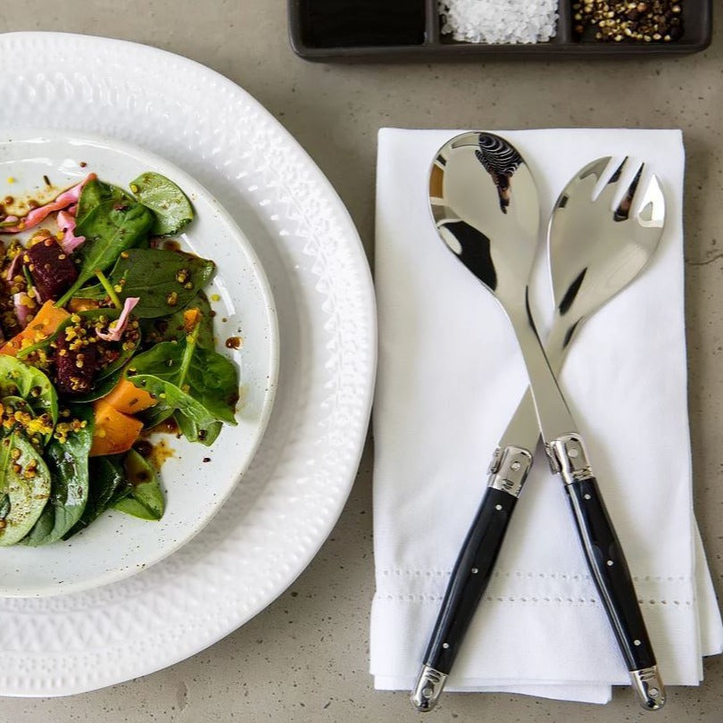 Laguiole by Louis Thiers Luxe Salad Servers - Black