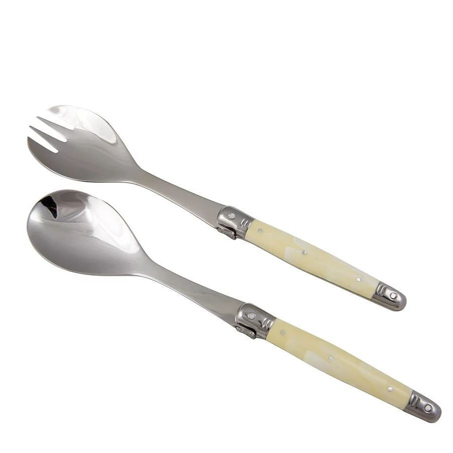 Laguiole Salad Server 2pcs Set Ivory 