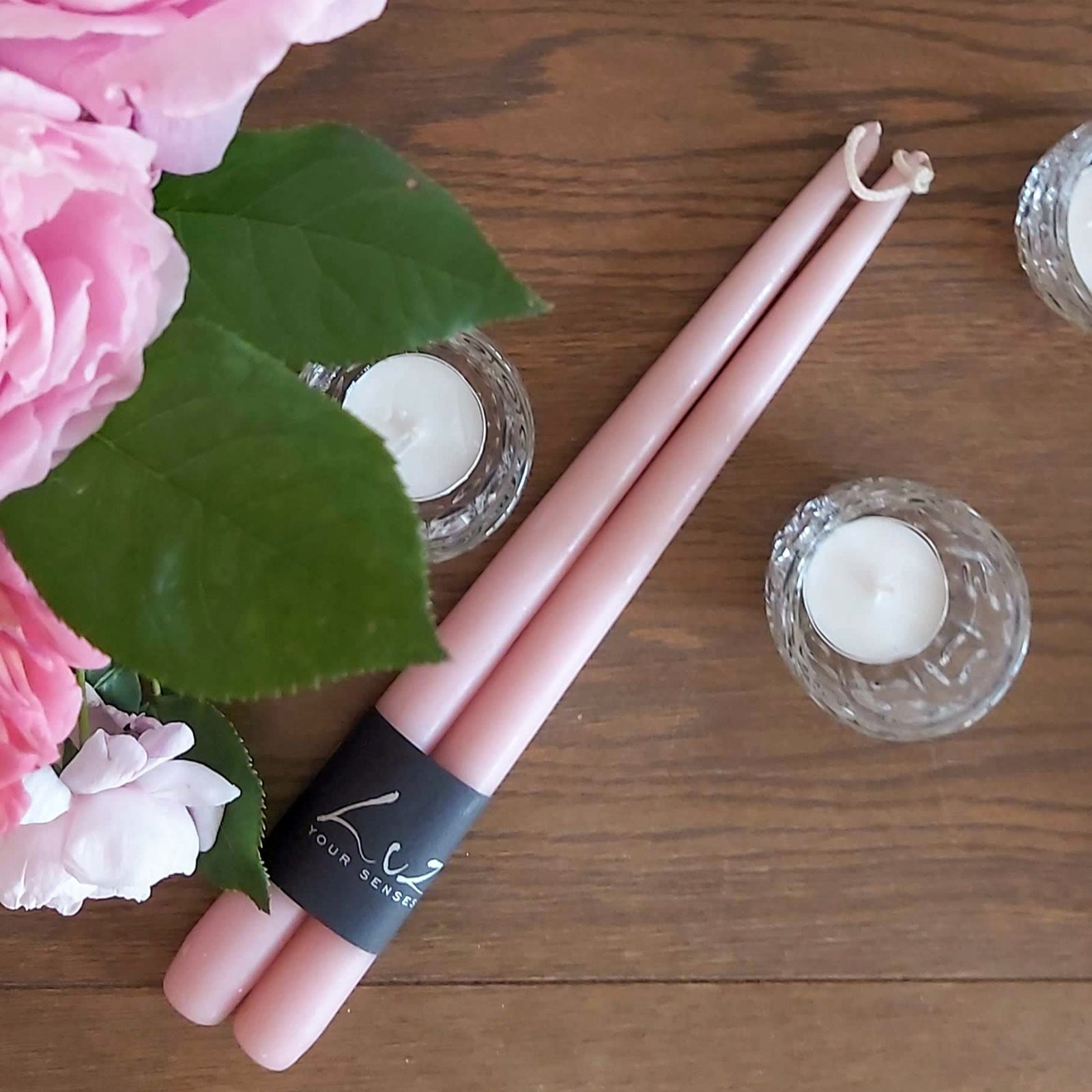 Luz Your Senses Rose Taper Candles