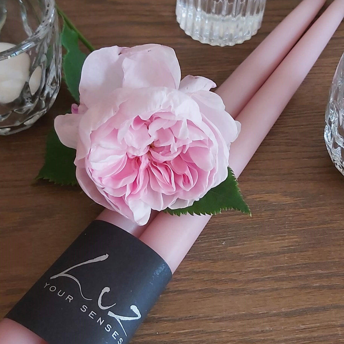 Luz Your Senses Rose Taper Candles