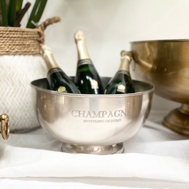 Montagne de Reims Champagne Bowl - Pewter Ice Bucket