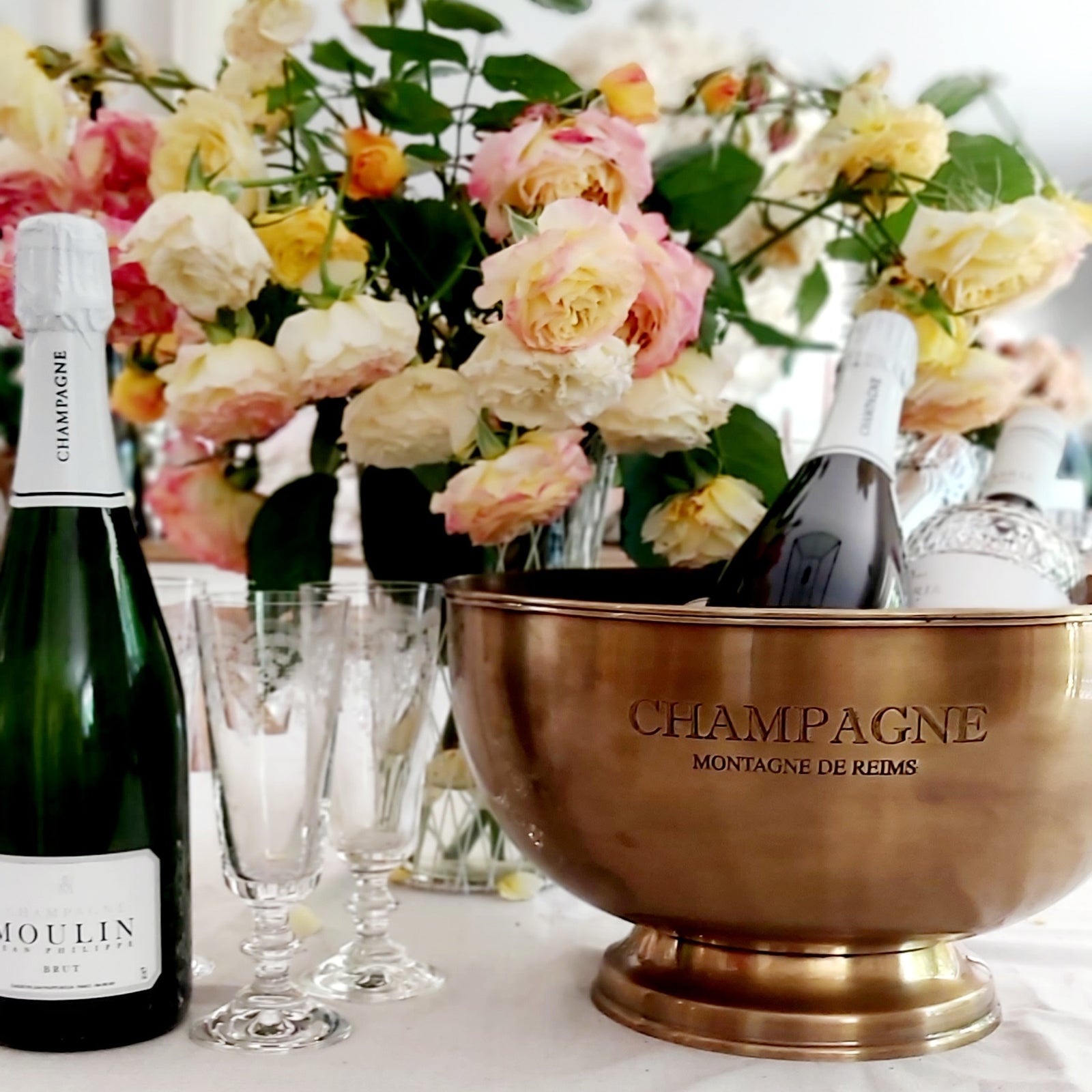 Champagne Bucket Antique Brass