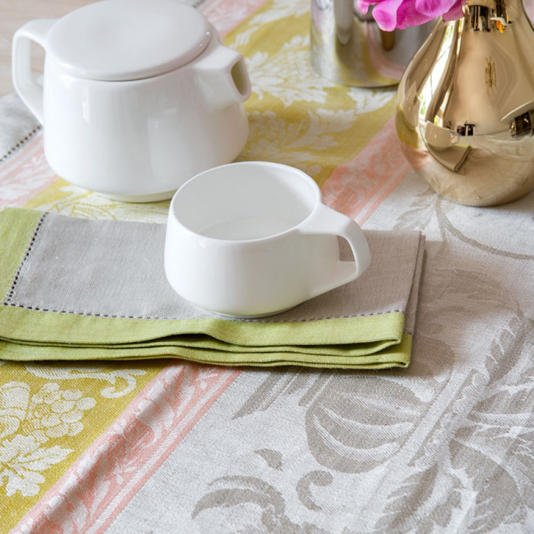 Malmaison Pure Linen Damask Table Runner