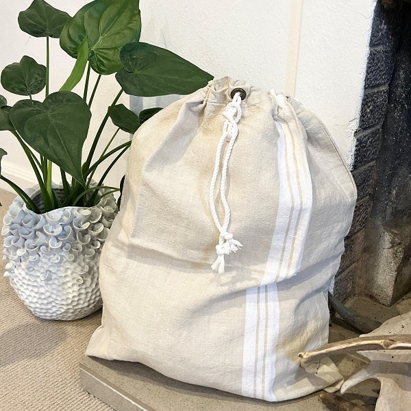 French Stripe Christmas Sack Noel