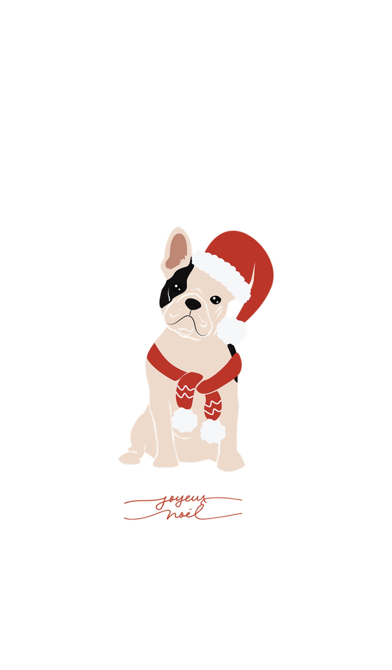 Frenchie Joyeux Noël Gift Tag (Set of 10)